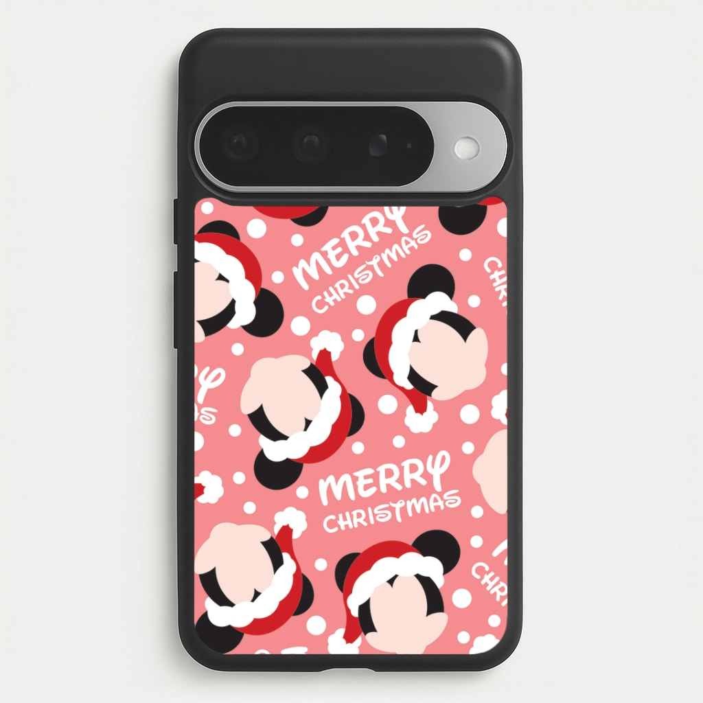 Merry Christmas Cartoon Mouse Pattern Google Pixel 10 Pro XL Case