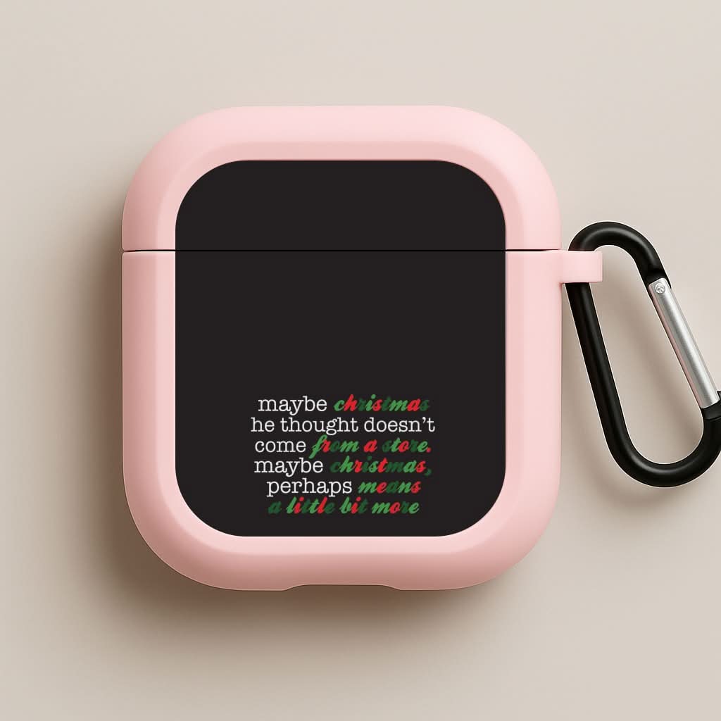 Green Creature Quote Pink AirPods Case