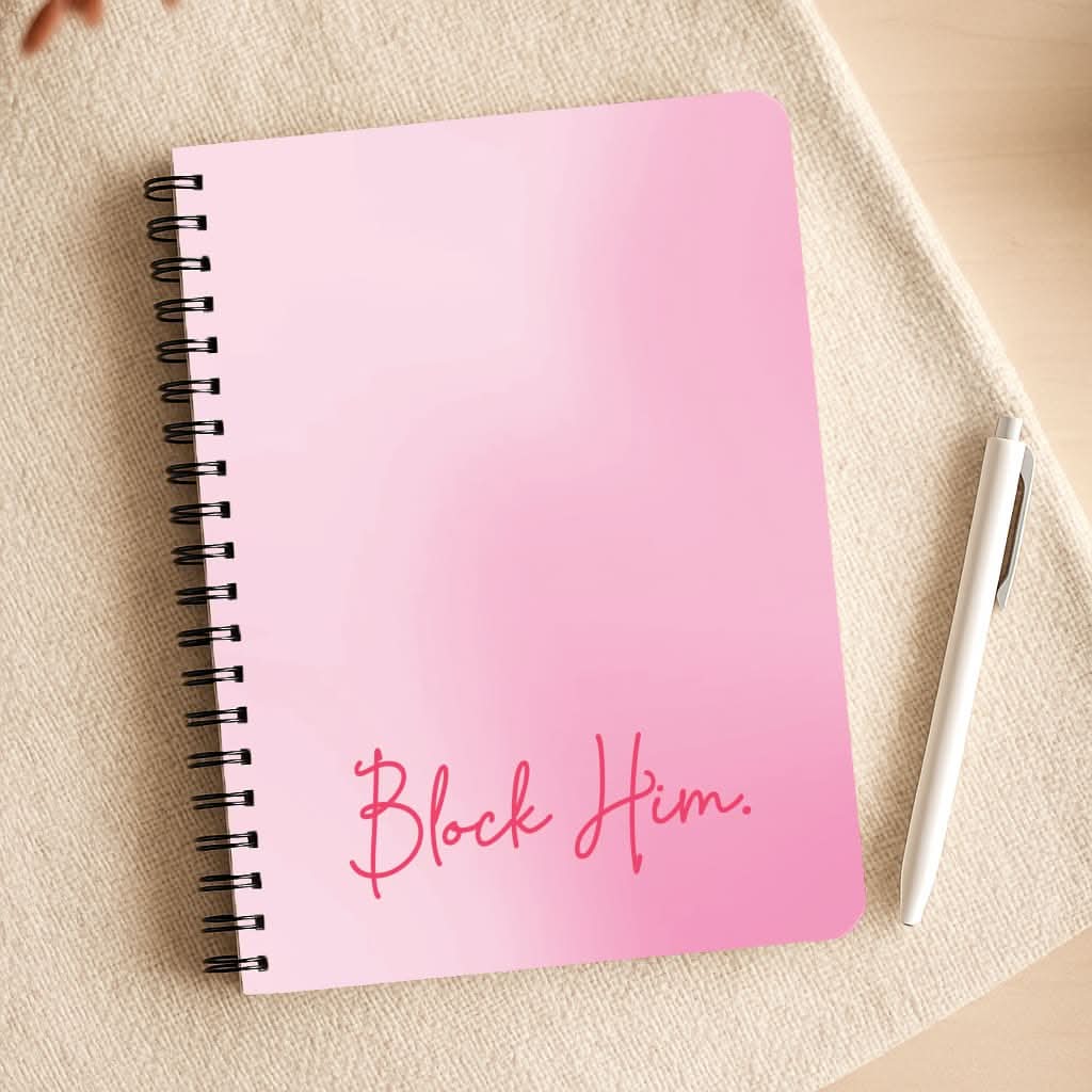 Block Him Pink Gradient Notepad