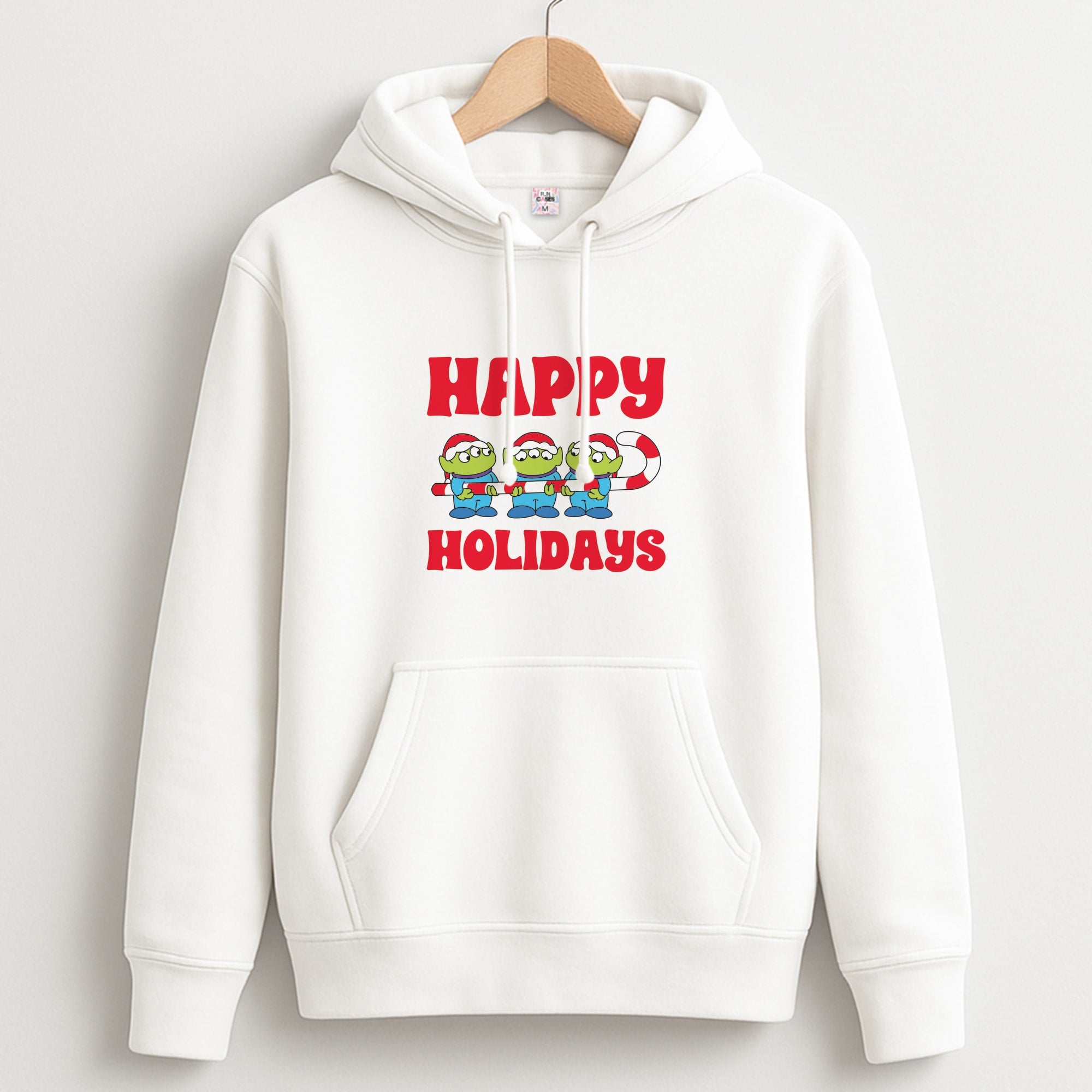 Happy Holidays Cute Green Aliens Unisex Hoodie