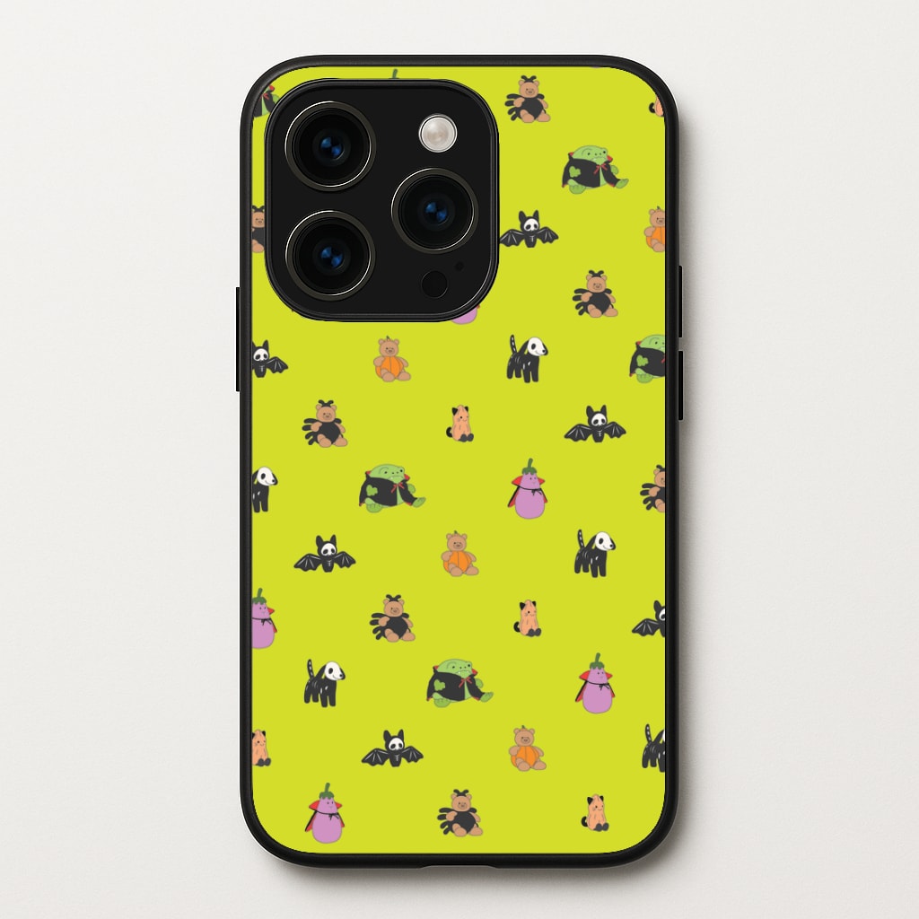 Halloween Plushies Pattern III - Halloween iPhone 15 Pro Case