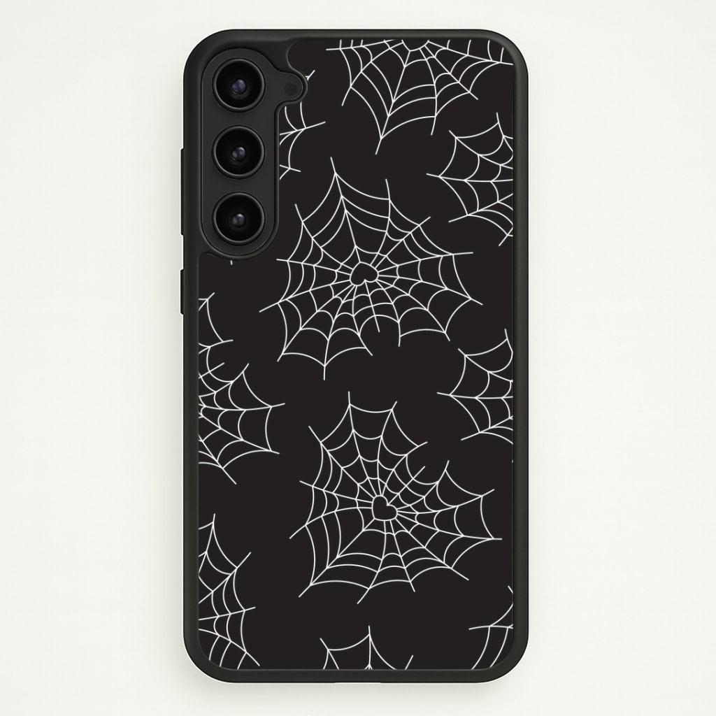 Spiderweb Hearts Pattern Galaxy S23 Plus Case