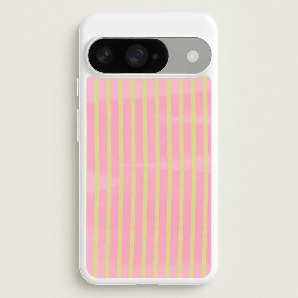 Pink Meadow Stripes Google Pixel 10 / 10 Pro Case