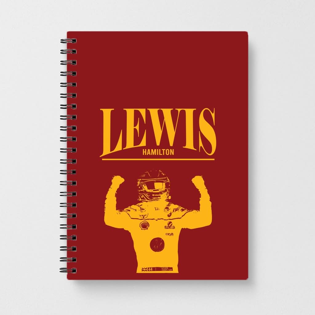 Lewis Red And Gold Notebook