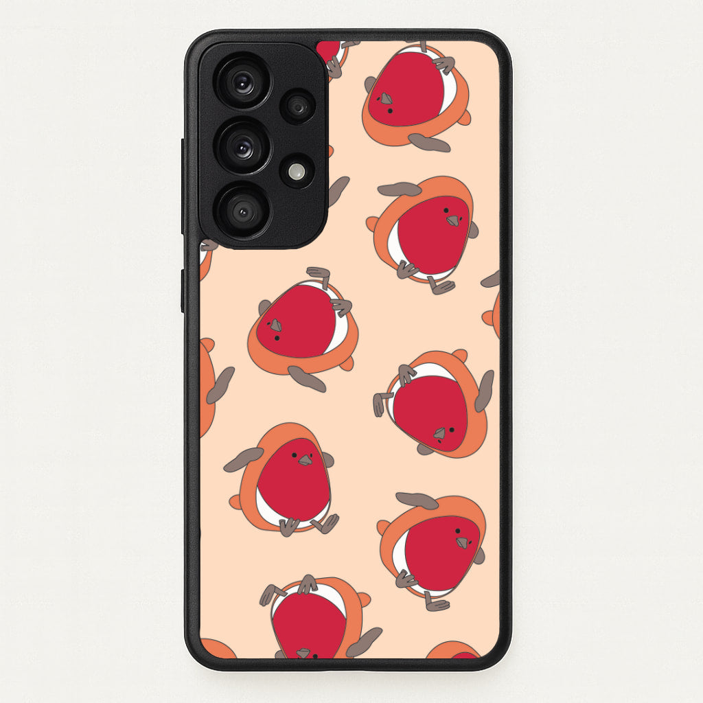 Christmas Robin Plush Pattern Galaxy A53 Case