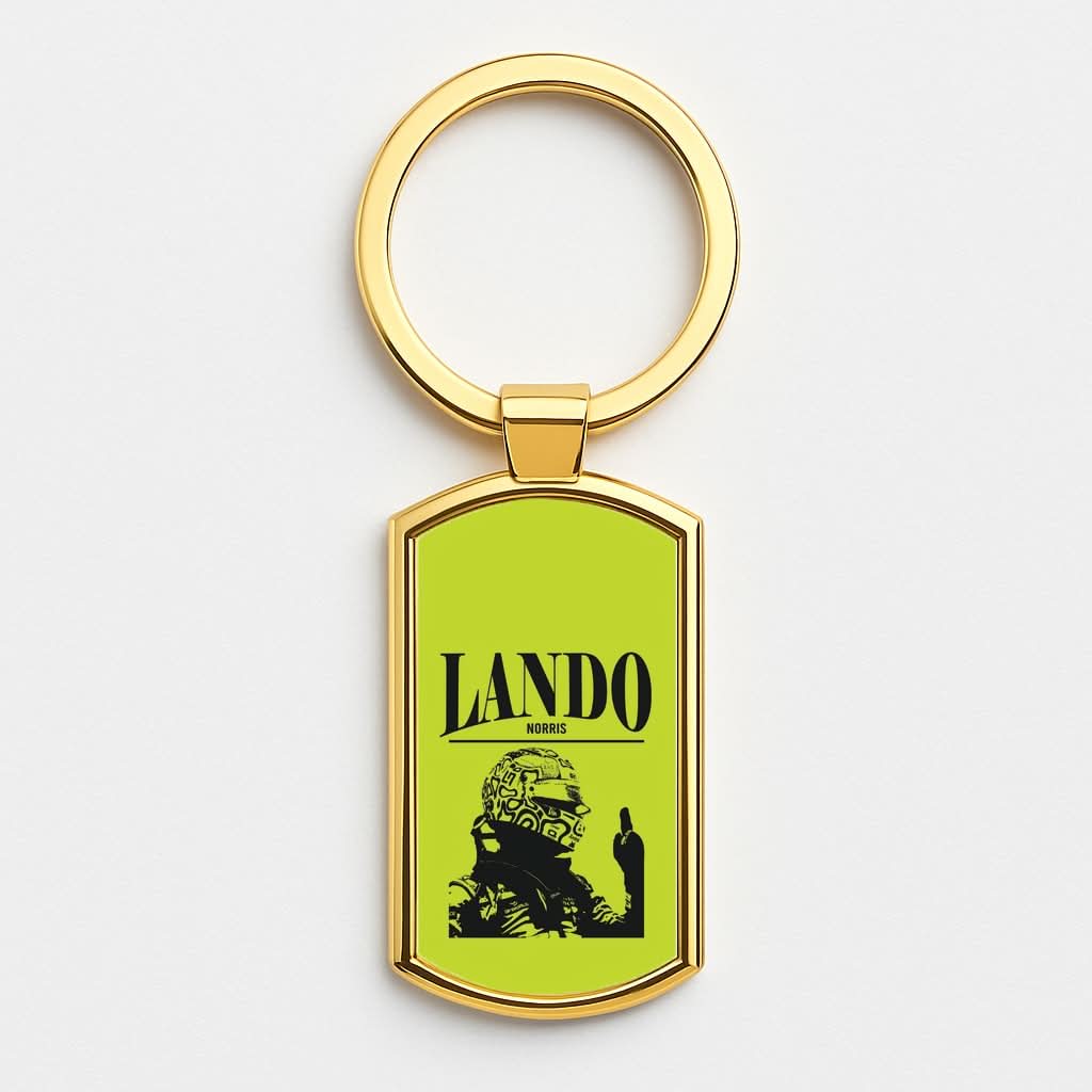 Lando Black And Green Gold Keyring