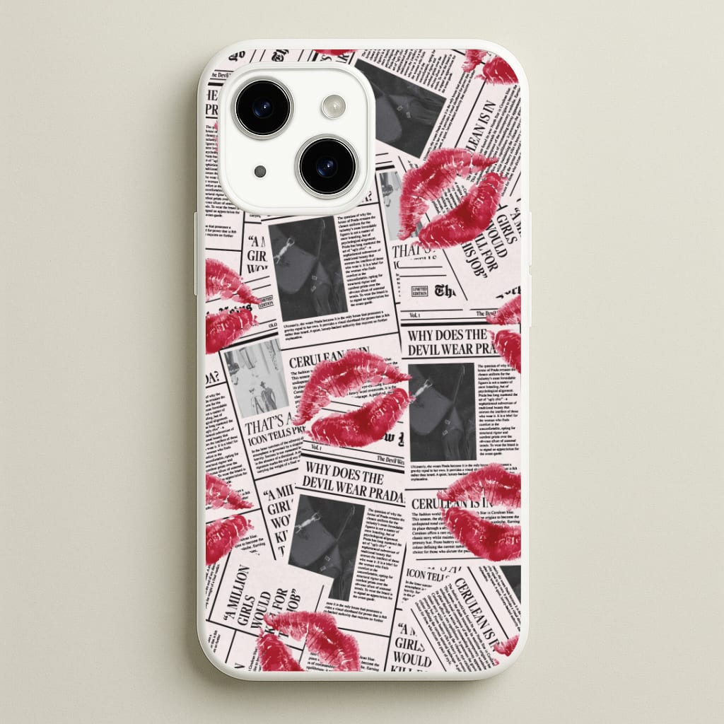Front Page Kisses iPhone 14 Plus Case