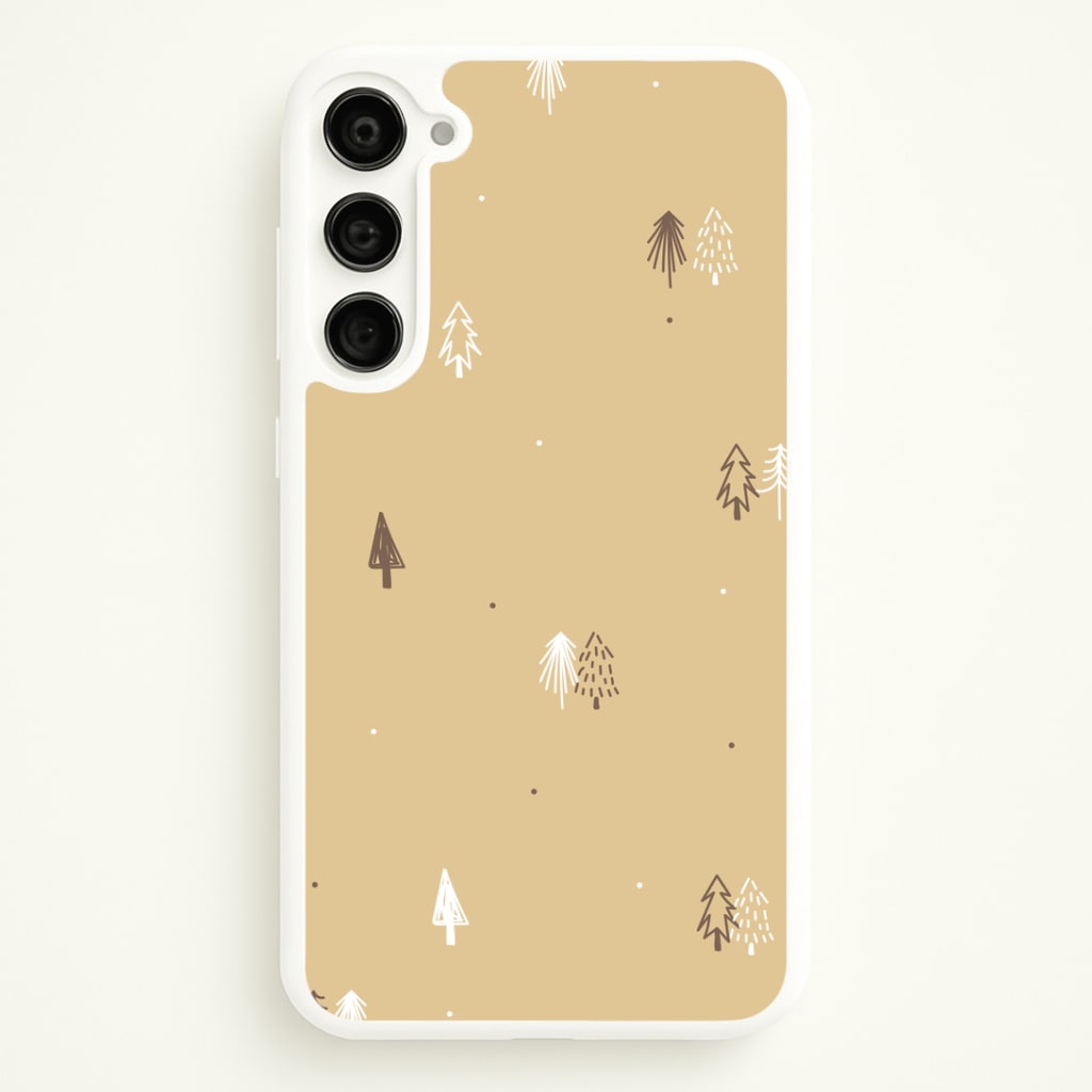 Minimal Christmas Trees Pattern Galaxy S23 Plus Case