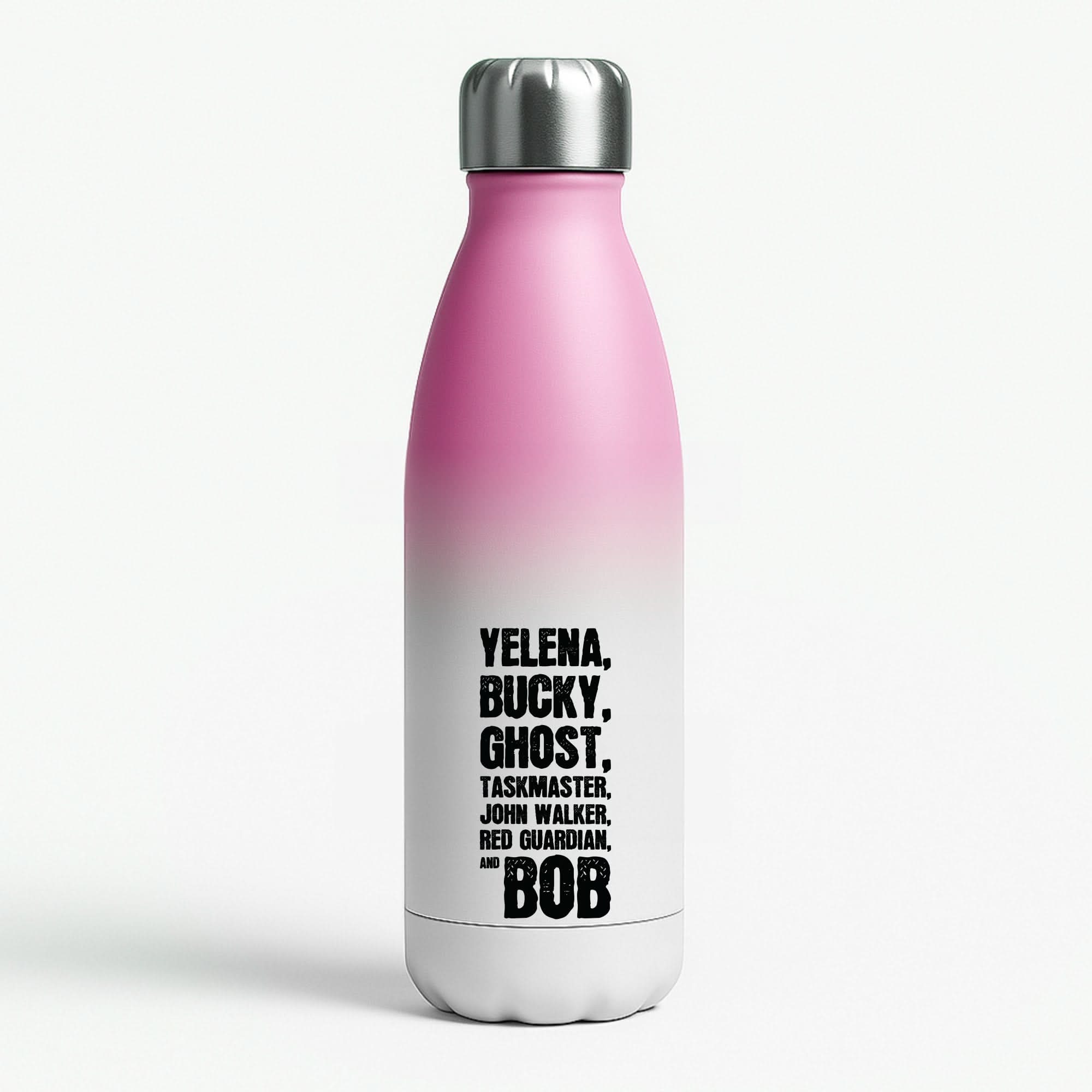 Antiheroes List Pink Water Bottle