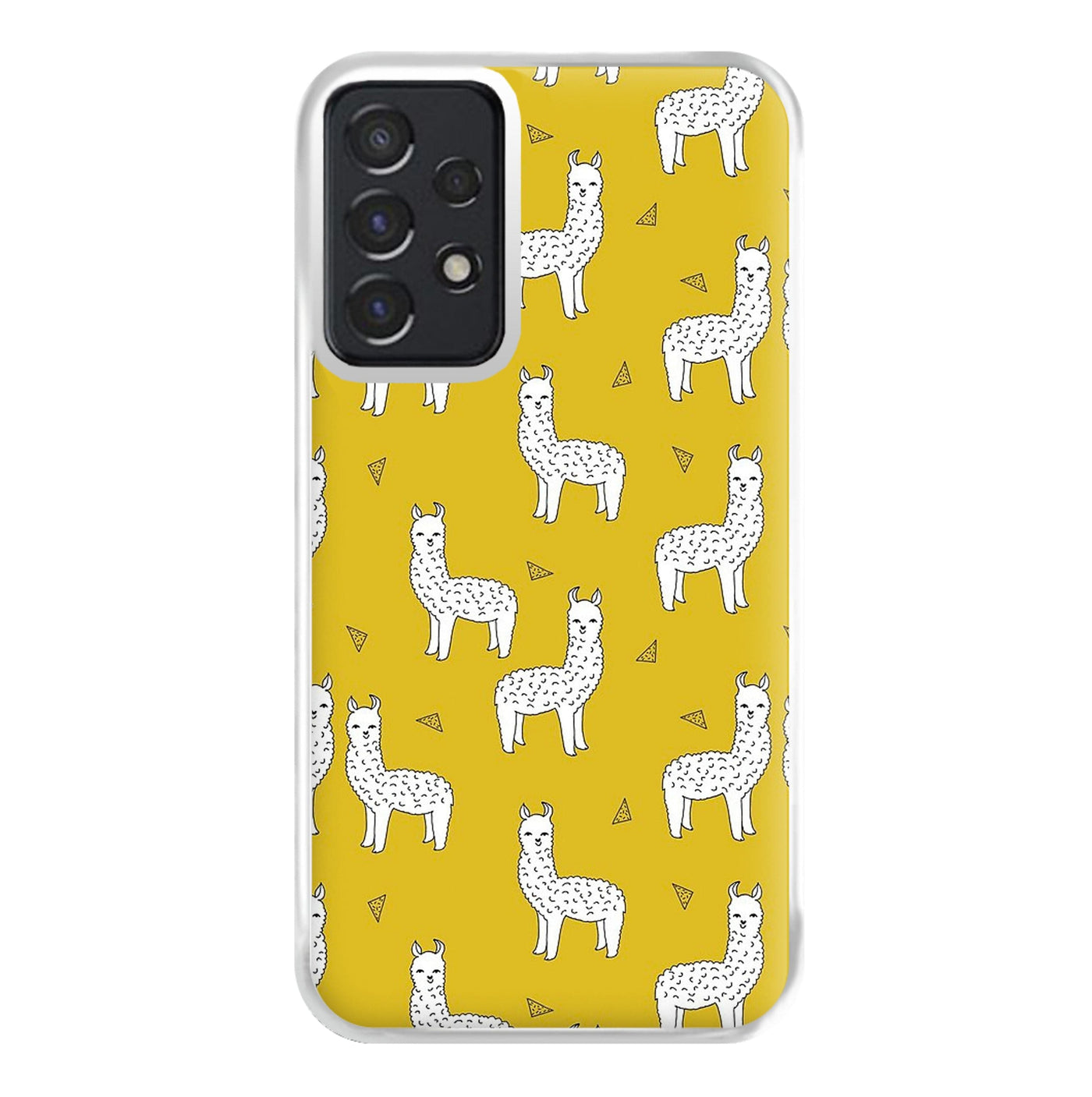 Mustard Alpaca Pattern Phone Case