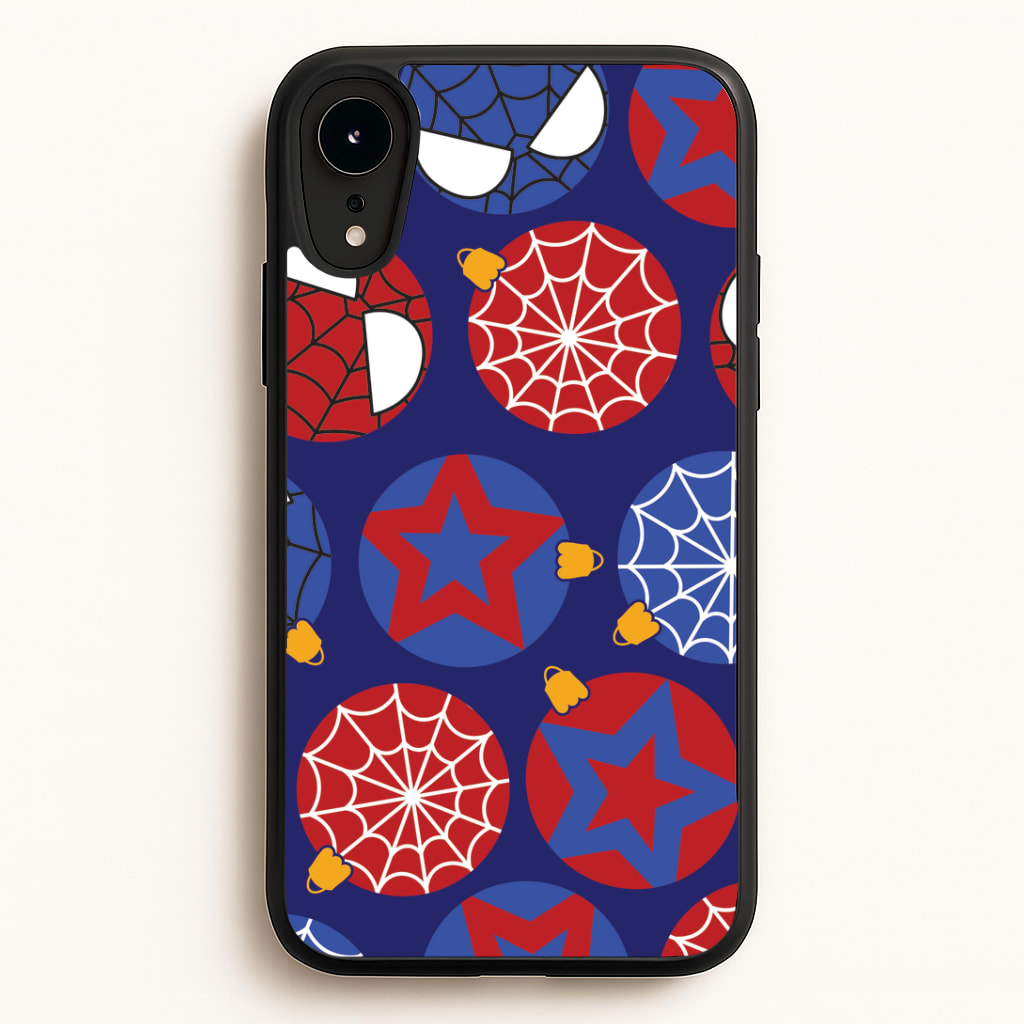 Spider Hero Baubles Pattern iPhone XR Case