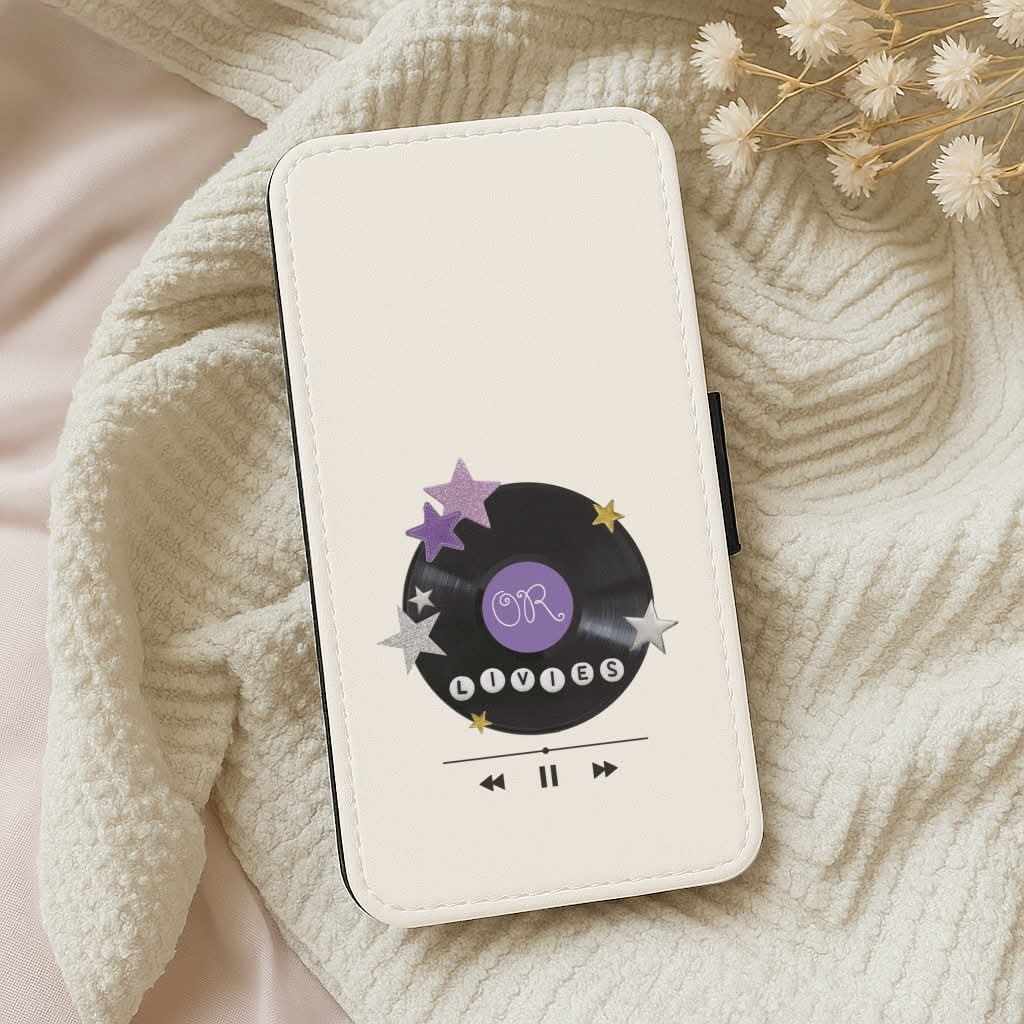 Amethyst Vinyl Scrapbook Leather Phone Case