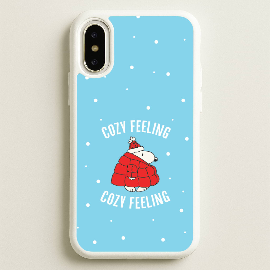 Cozy Feeling Cartoon Beagle Puffer Jacket iPhone X / XS Case