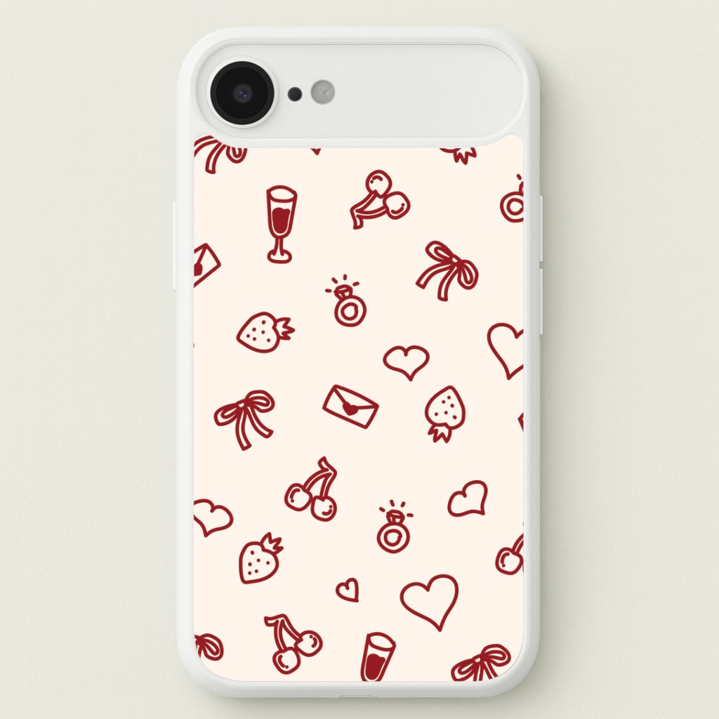 Valentines Doodles iPhone 17 Air Case
