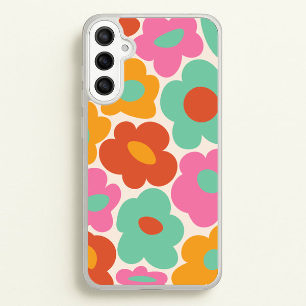 Abstract Trippy Retro Flowers Galaxy A36 Case
