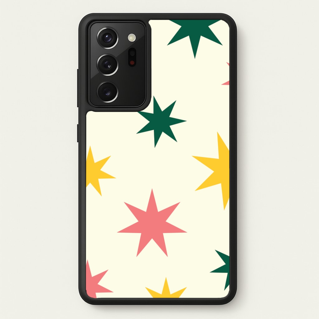 Colourful Christmas Stars Pattern Galaxy Note 20 Ultra Case