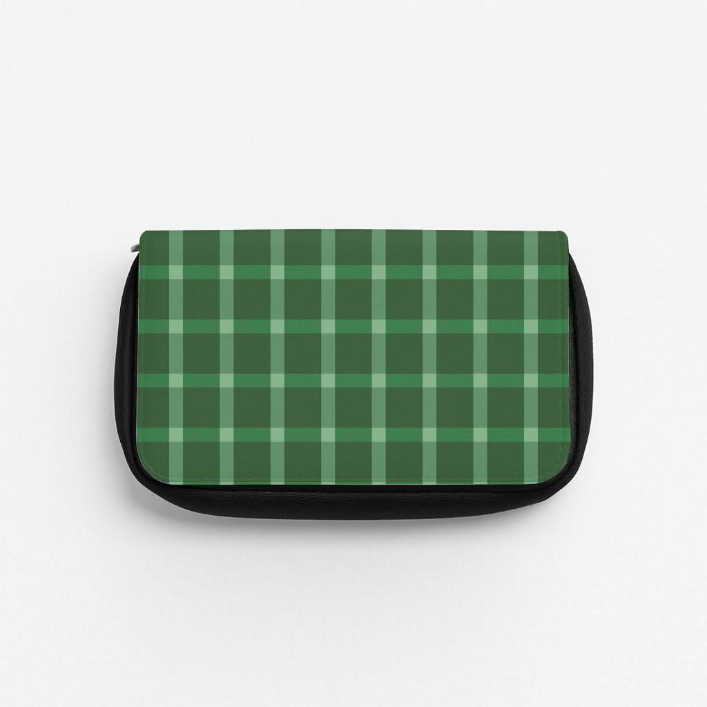 Dark Green Tartan Christmas Pattern Pencil Case