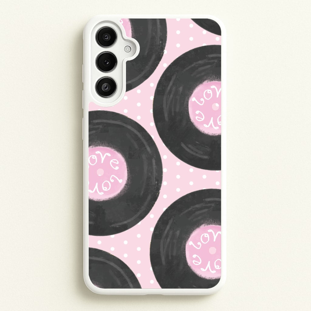 Thrifted Vinyl Polka Pattern Galaxy A34 Case