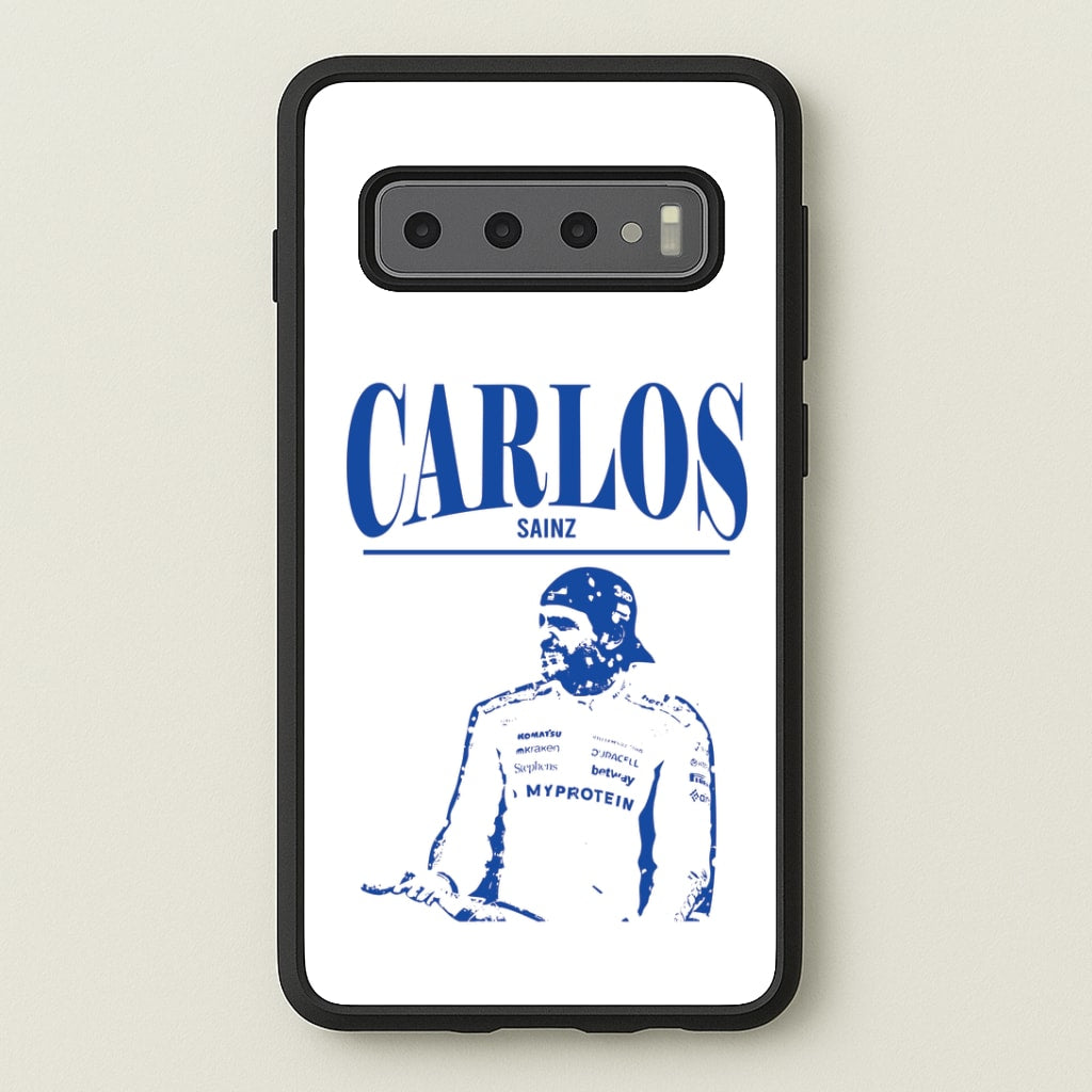 Carlos White And Blue Galaxy S10 Case