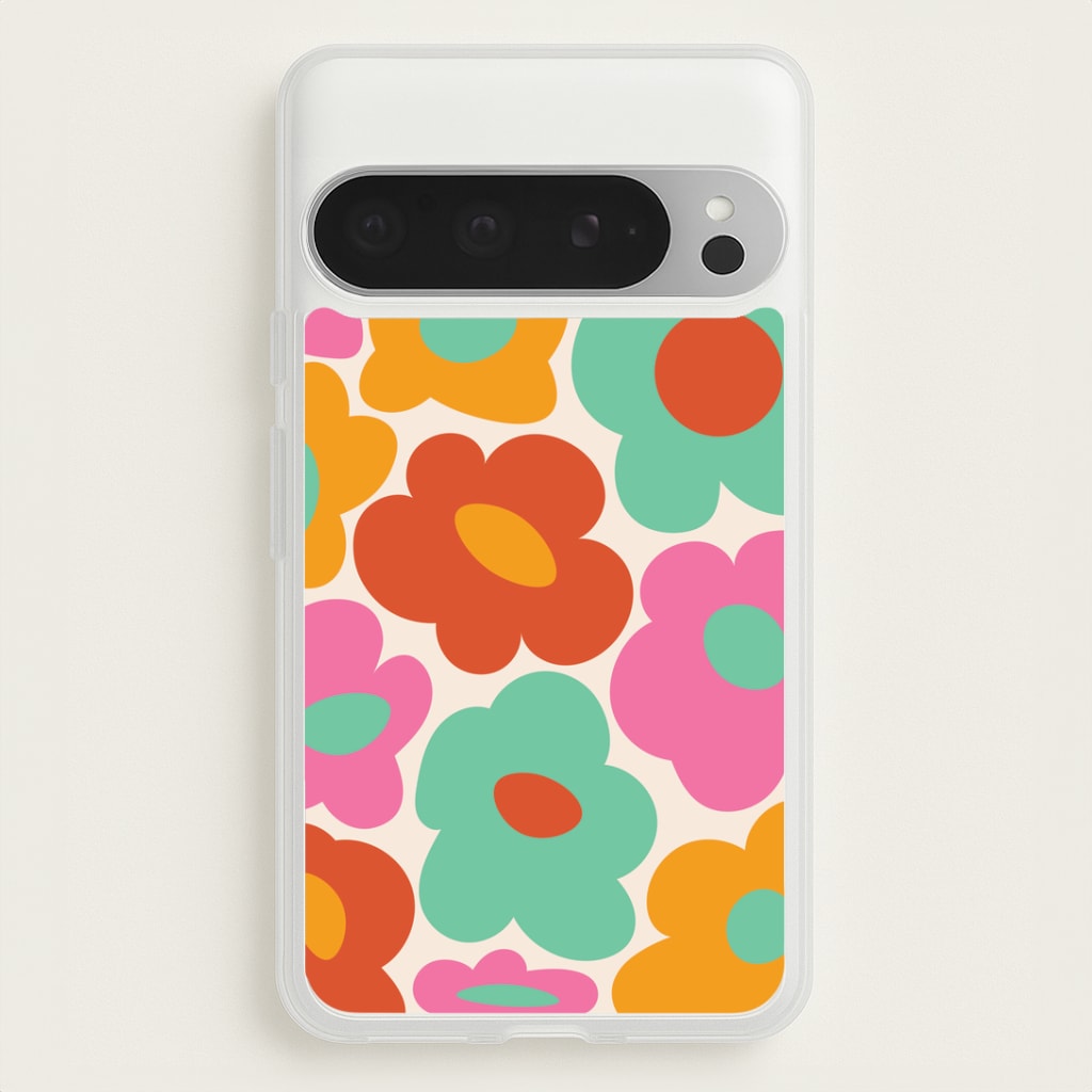 Abstract Trippy Retro Flowers Google Pixel 9 Pro XL Case