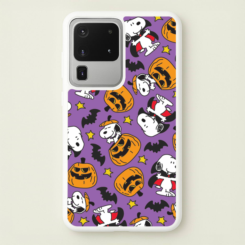 Cartoon Beagle Halloween Pattern Galaxy S20 Ultra Case