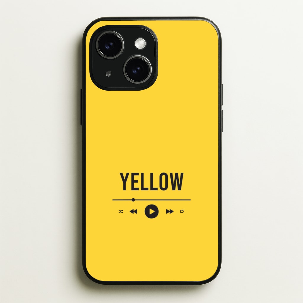 Yellow Music Player iPhone 14 Case