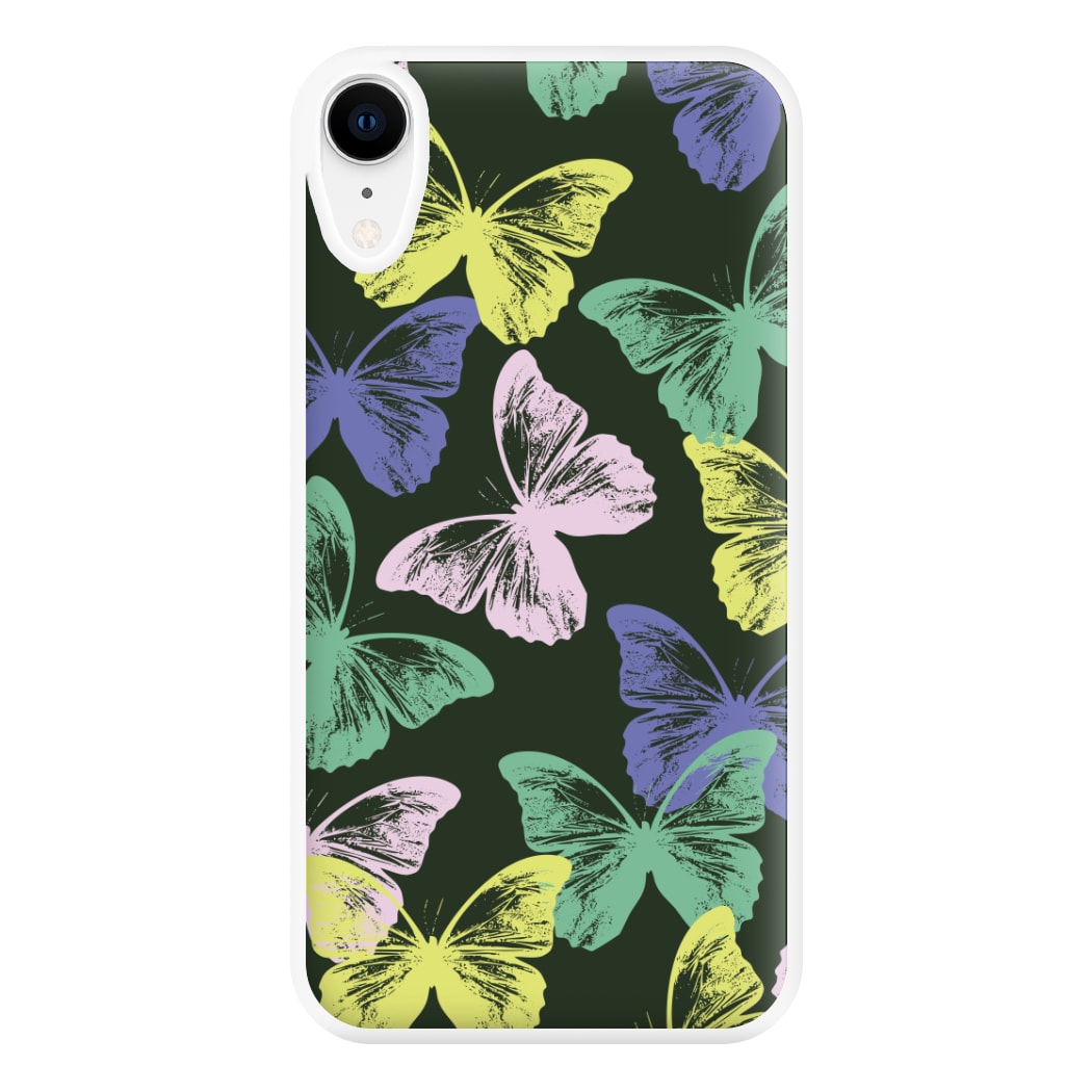 Colourful Butterfly Stamps Pattern iPhone XR Case