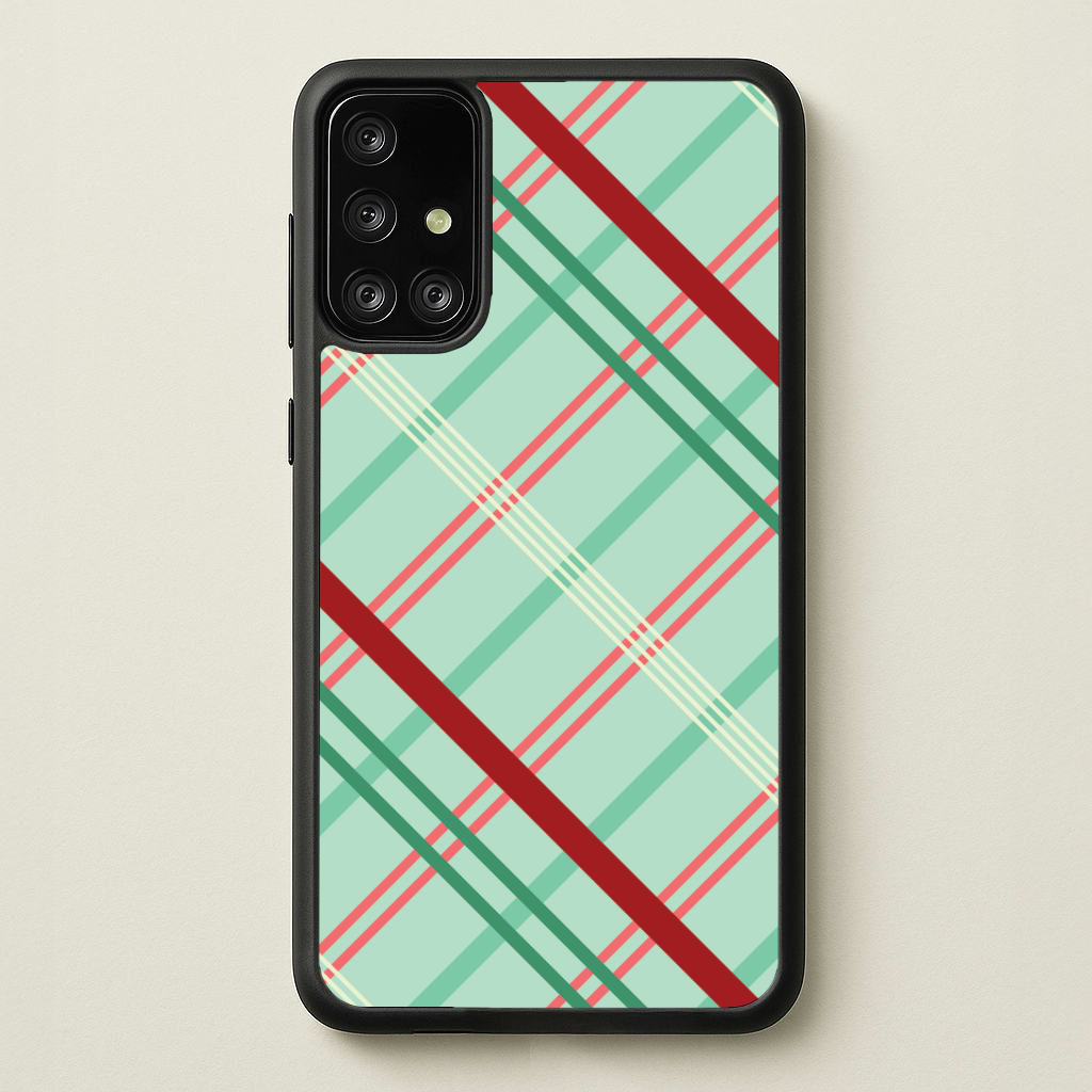 Pastel Tartan Christmas Pattern Galaxy A71 Case