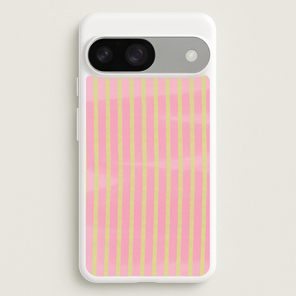 Pink Meadow Stripes Google Pixel 9 / 9 Pro Case