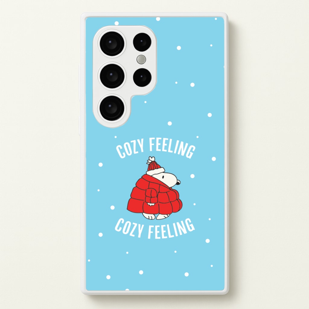 Cozy Feeling Cartoon Beagle Puffer Jacket Galaxy S24 Ultra Case