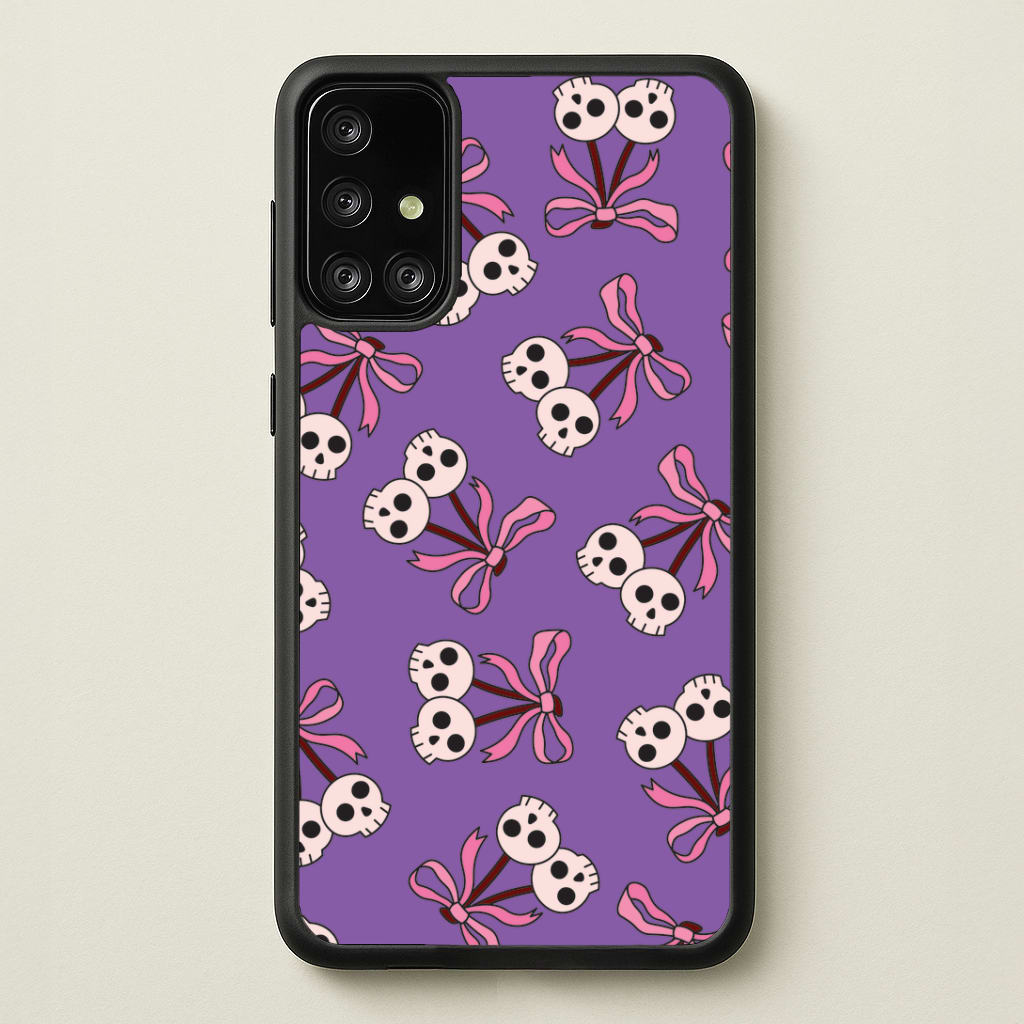 Cherry Skulls Pattern Galaxy A71 Case