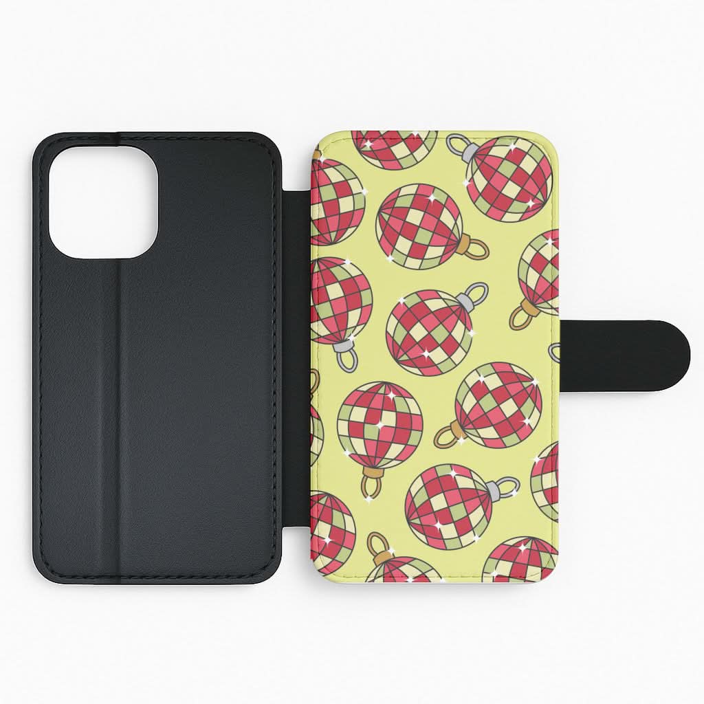 Disco Baubles Pattern Flip Phone Case