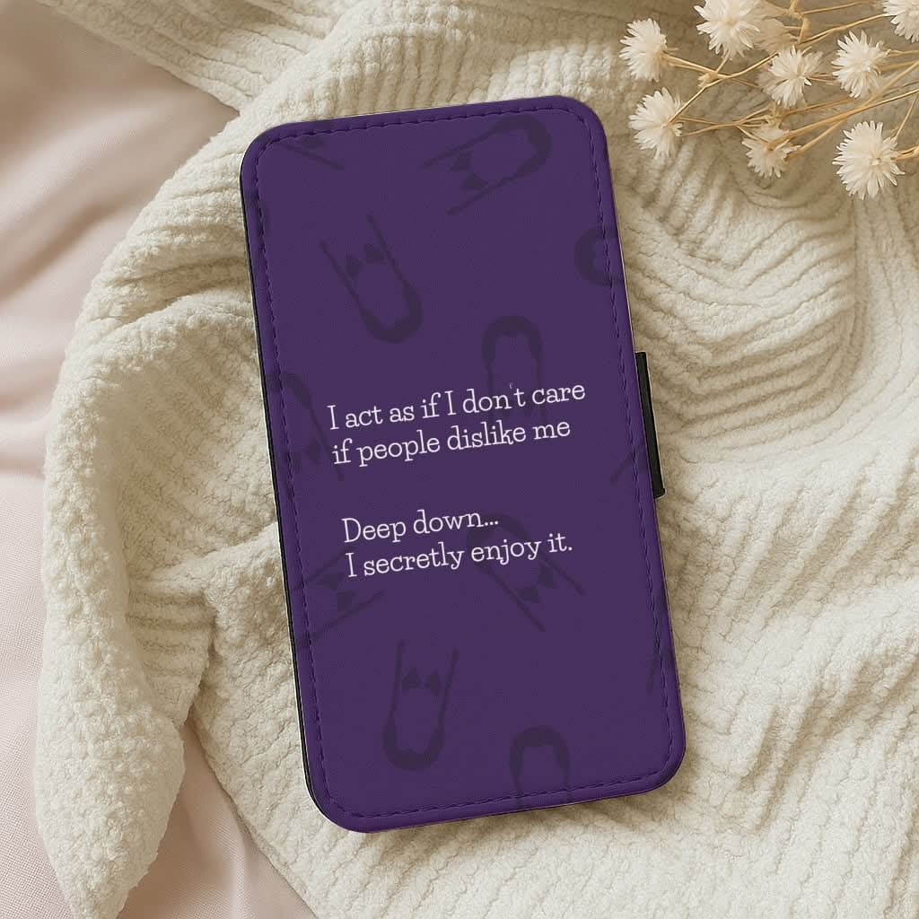 Deep Down.. I Secretly Enjoy It Leather Phone Case