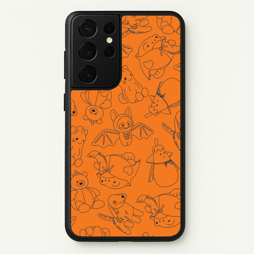 Halloween Plushies Pattern I - Halloween Galaxy S21 Ultra Case