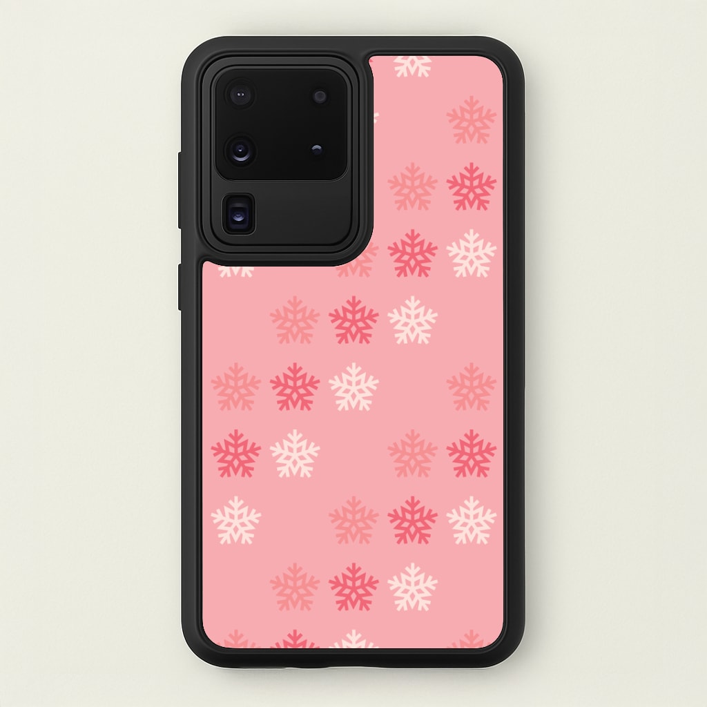 Red Slowflakes Christmas Pattern Galaxy S20 Ultra Case
