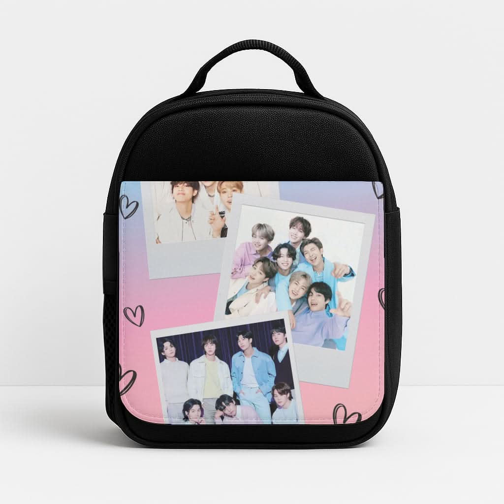 K-Pop Band Polaroid Collage Insulated Lunch Bag