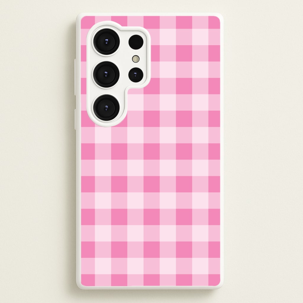 Strawberry Gingham Galaxy S25 Ultra Case