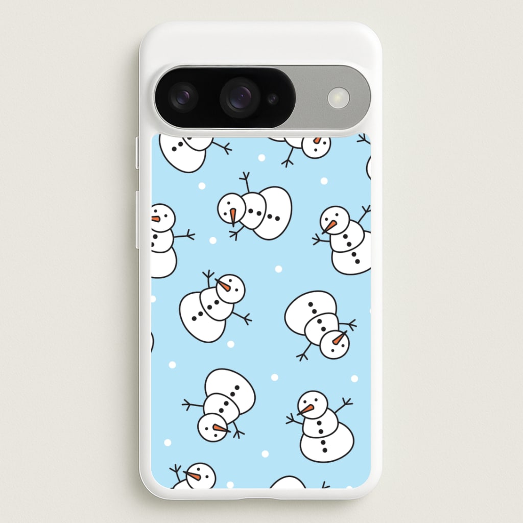 Cartoon Snowmen Pattern Google Pixel 10 / 10 Pro Case