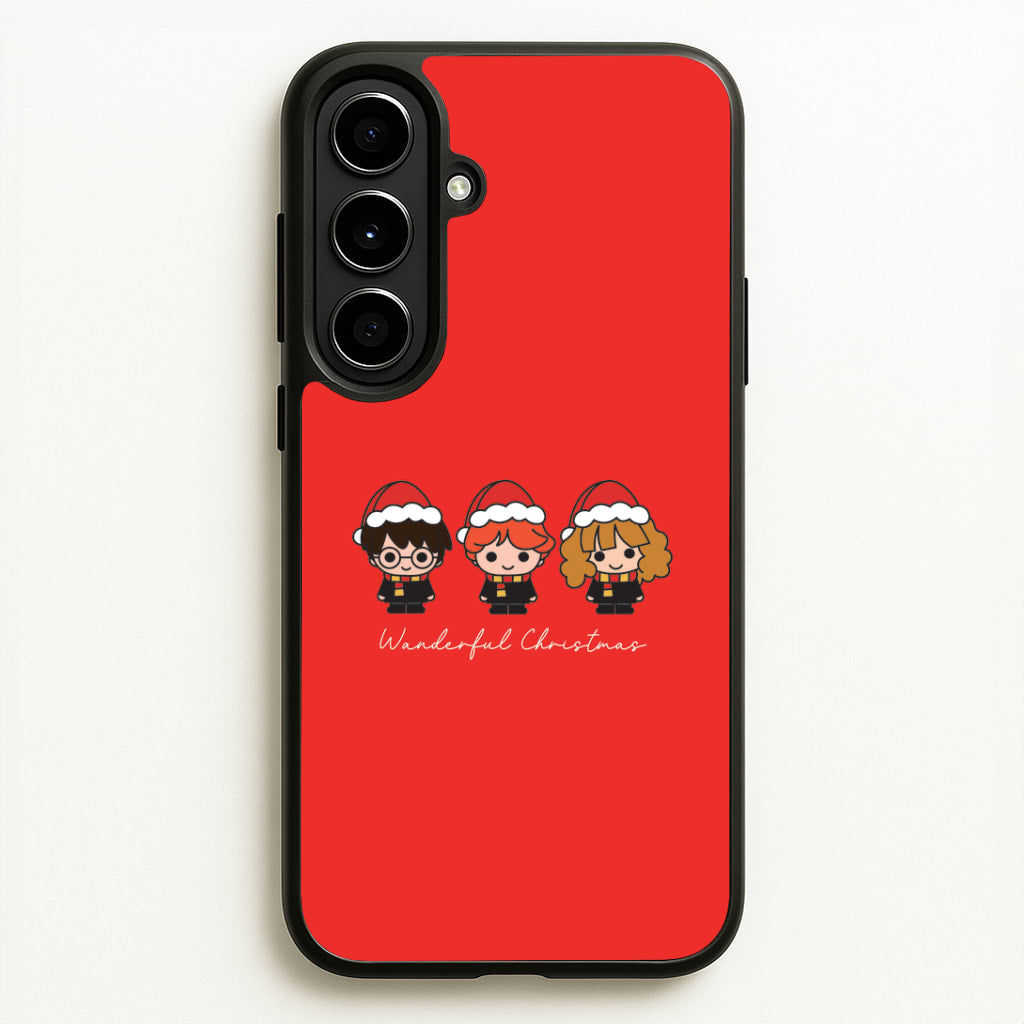 Wizards With Christmas Hats Galaxy A56 Case