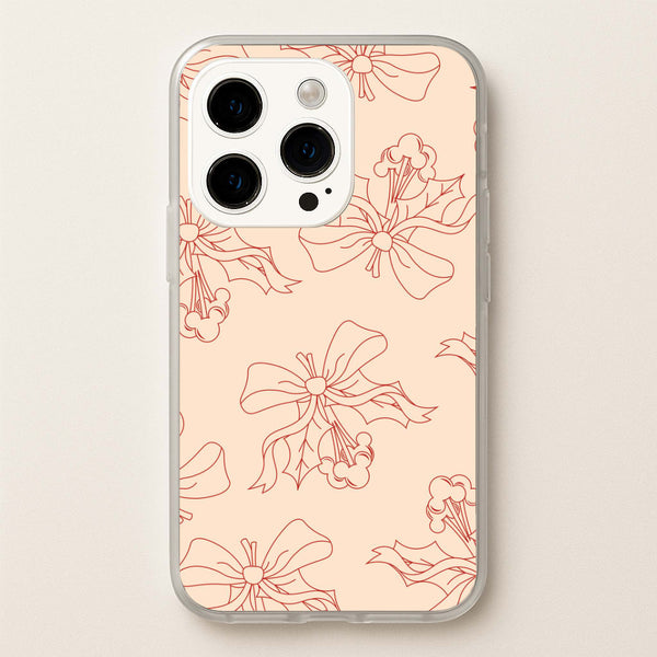 Cartoon Mouse Holly Pattern iPhone 14 Pro Case