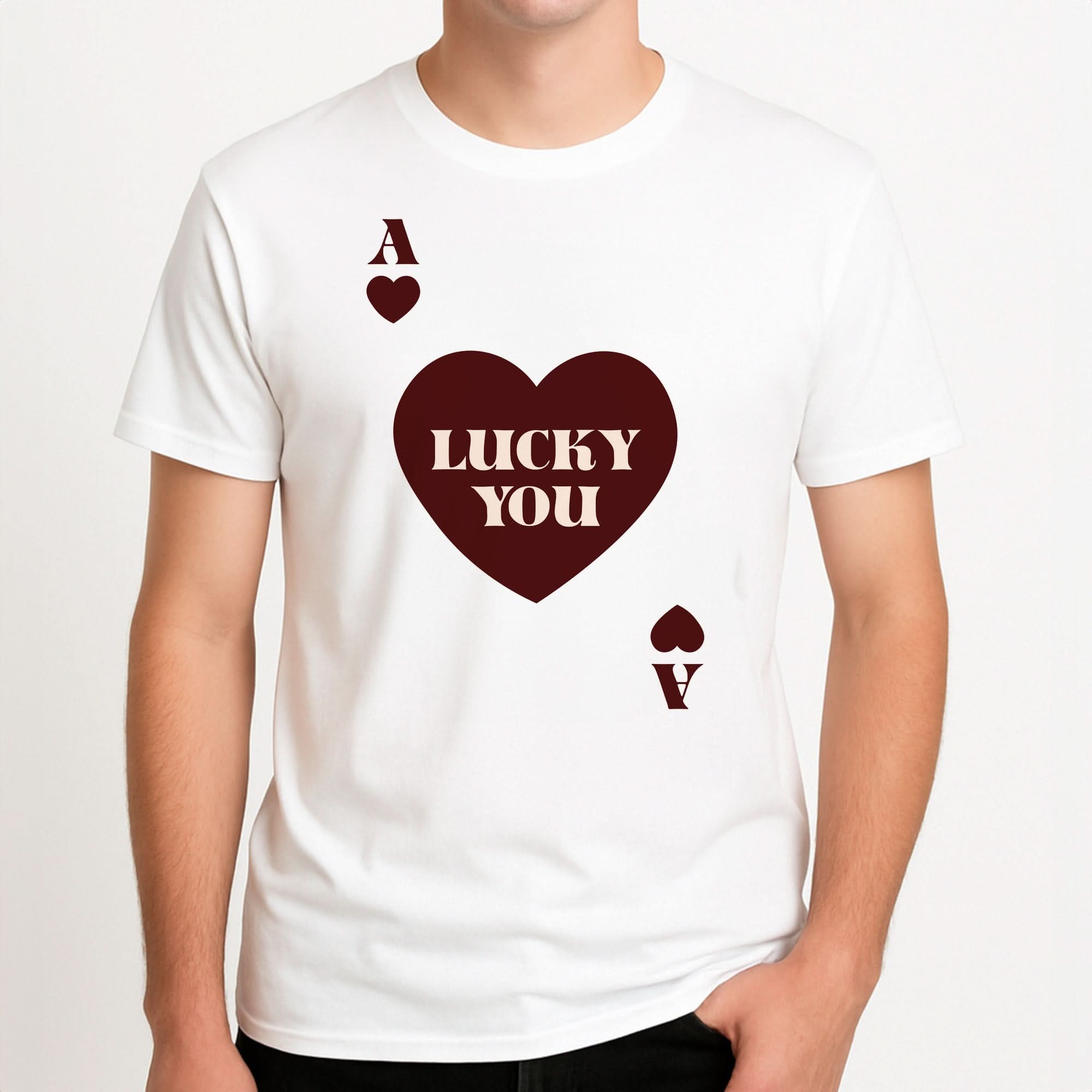 Ace Of Hearts Lucky You Mens T-Shirt