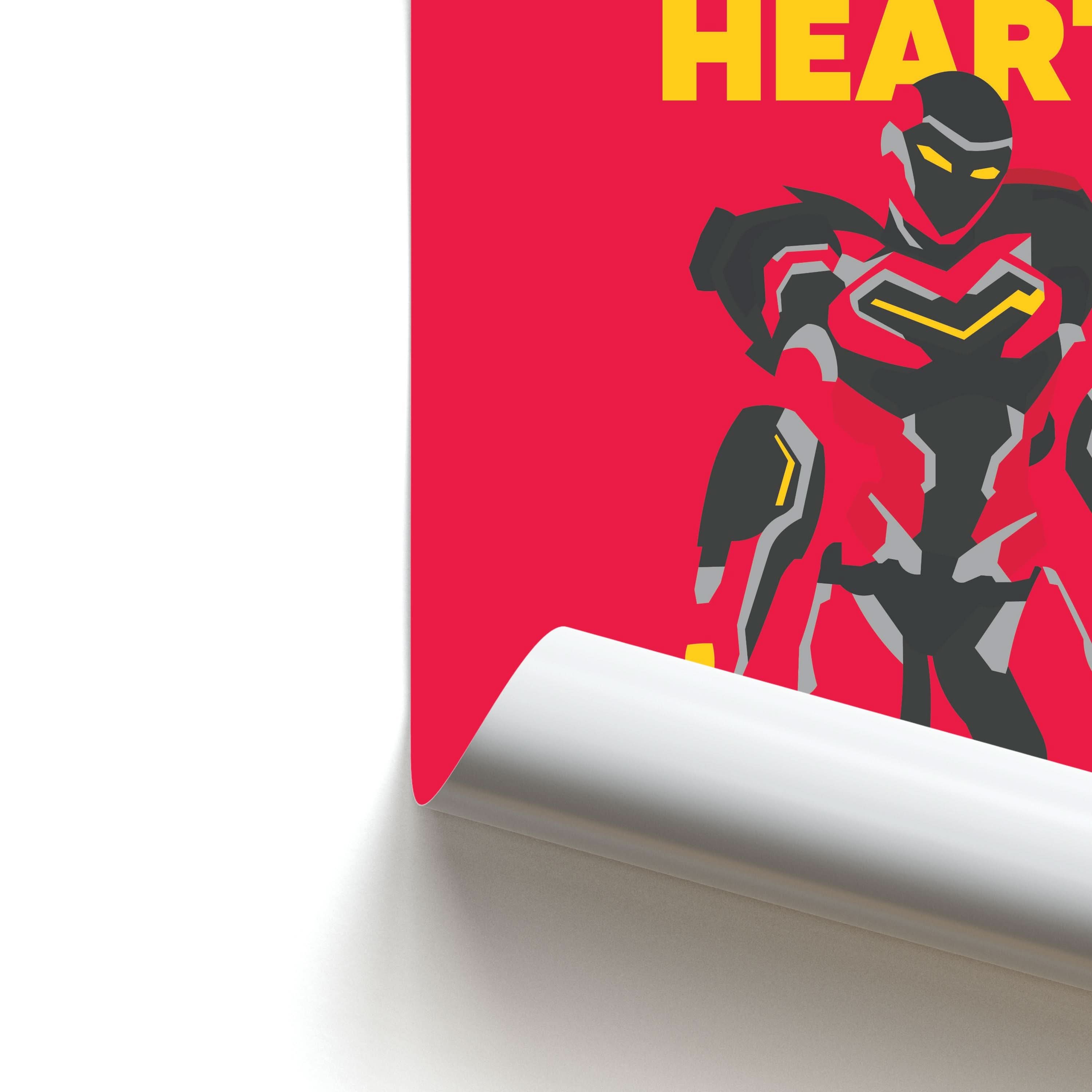 Metal Heart Hero Standing Poster