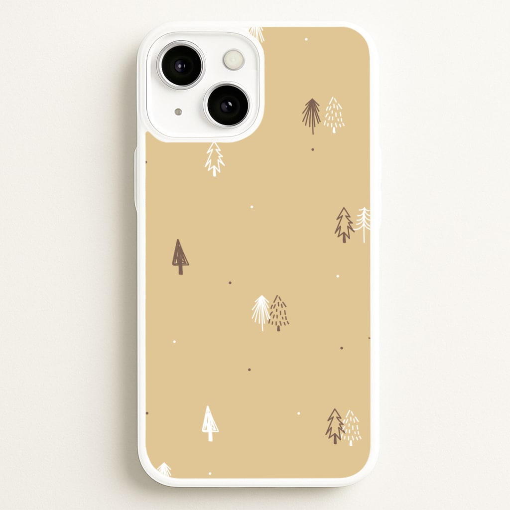 Minimal Christmas Trees Pattern iPhone 13 Case