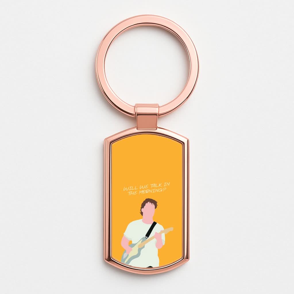 Will We Talk In The Morning Yellow Rose Gold Keyring