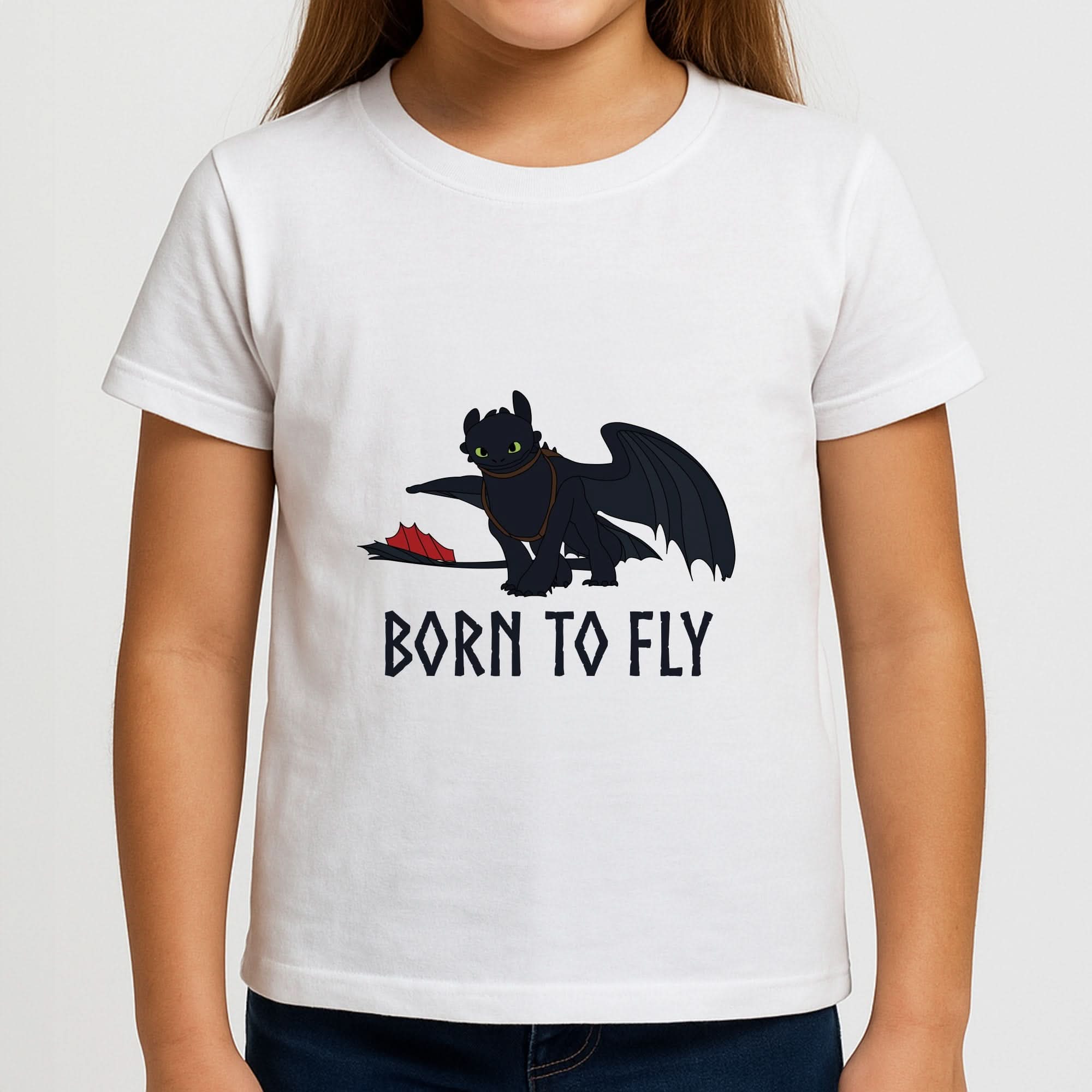 Dragon Born To Fly Girls T-Shirt