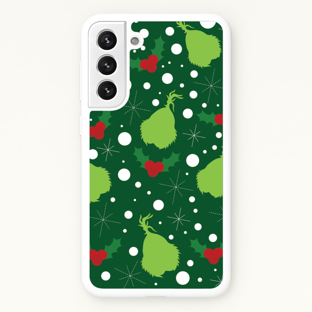 Green Creature Christmas Pattern Galaxy S22 Plus Case