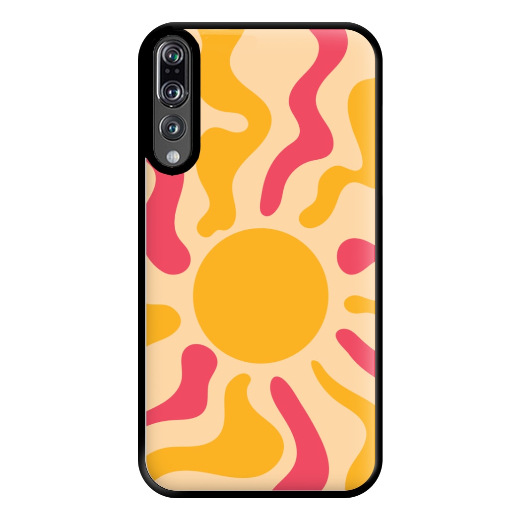 Yellow And Pink Abstract Sun Huawei P20 Pro Case