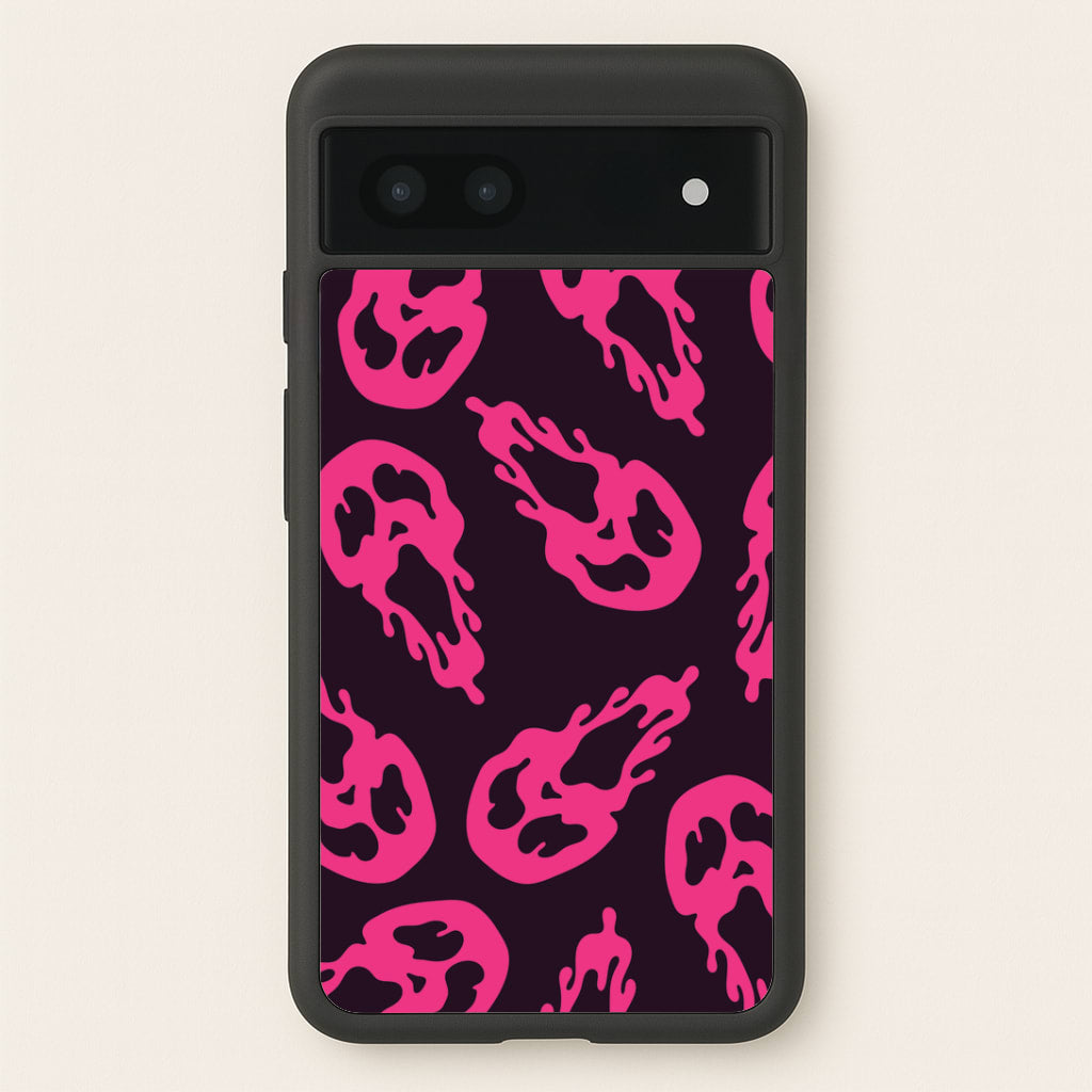 Trippy Ghost Face Pattern Google Pixel 6a Case