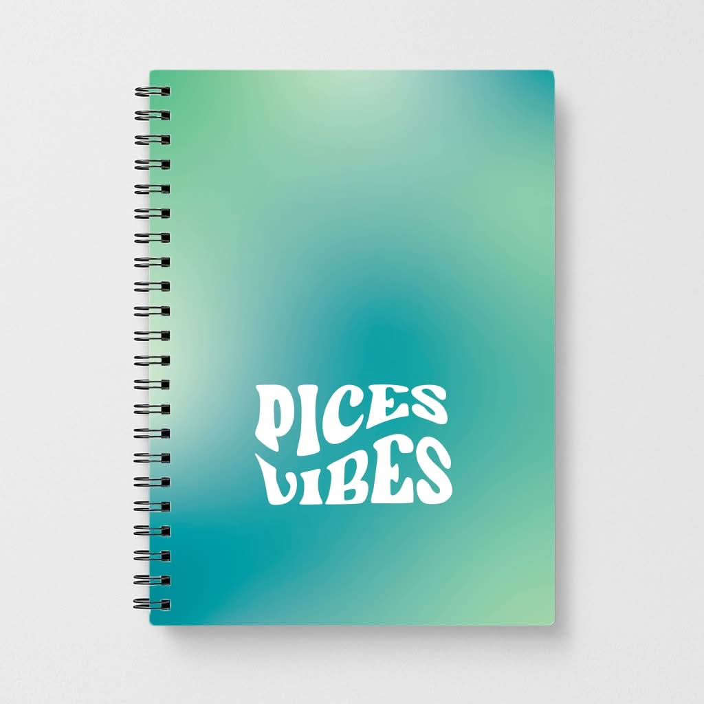 Pices Vibes Gradient Zodiac Notebook