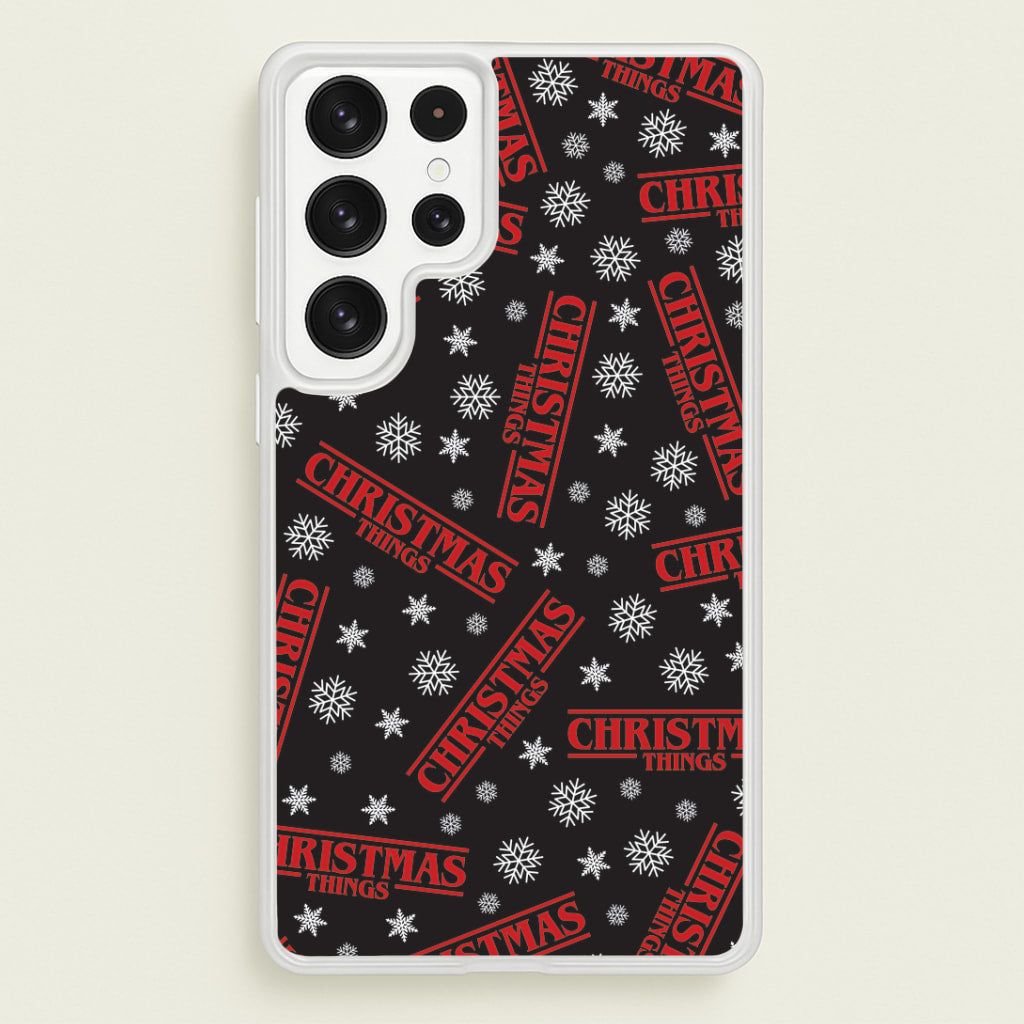 Christmas Things Snowflake Pattern Galaxy S22 Ultra Case